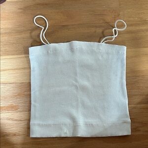 American Eagle Outfitters Cream Ribbed Top